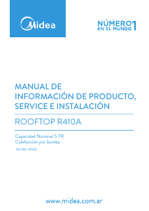 Manual de uso Midea MCMH-R060 Aire acondicionado