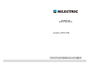 Handleiding Milectric RFD-214B Koel-vries combinatie