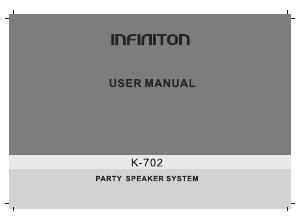 Manual Infiniton K-702 Altifalante