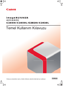 Kullanım kılavuzu Canon imageRUNNER ADVANCE C2030L Çok işlevli yazıcı