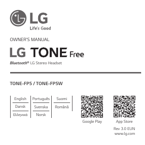 Εγχειρίδιο LG TONE-FP5 Ακουστικά