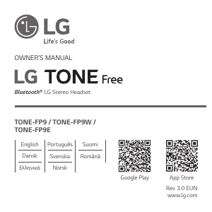 Manual LG TONE-FP9W Auscultador