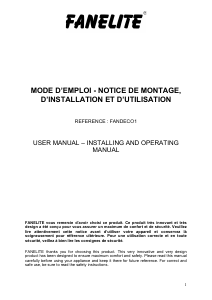 Handleiding Fanelite FANDECO1 Ventilator