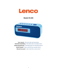 Bedienungsanleitung Lenco CR-205BU Uhrenradio
