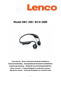 Mode d’emploi Lenco HBC-200GY Casque