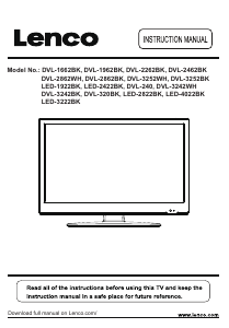 Manual de uso Lenco DVL-2462BK Televisor de LED