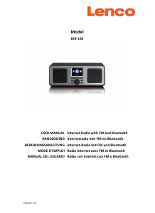 Mode d’emploi Lenco DIR-150WD Radio