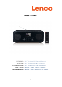 Mode d’emploi Lenco DAR-061BK Radio