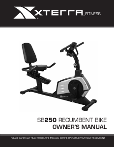 Handleiding XTERRA SB250 Hometrainer