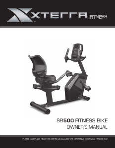 Manual XTERRA SB500 Exercise Bike