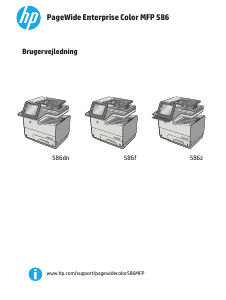 Brugsanvisning HP PageWide Enterprise Color MFP 586z Multifunktionsprinter