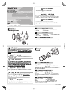 Manual de uso Olympus EC-20 Objetivo