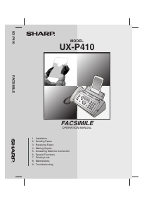 Bruksanvisning Sharp UX-P410 Faxmaskin