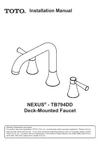 Handleiding TOTO TB794DD Nexus Kraan