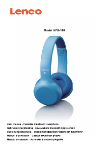Mode d’emploi Lenco HPB-110PK Casque