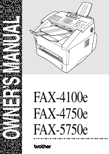 Handleiding Brother FAX-4100e Faxapparaat