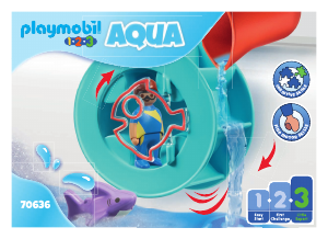 Manuale Playmobil set 70636 1-2-3 Girandola dacqua con baby squalo