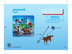 Handleiding Playmobil set 70085 Easter Eggs Paaseieren politie met hond