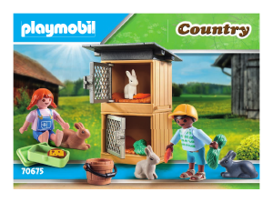 Handleiding Playmobil set 70675 Farm Konijnenvoeding