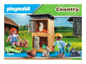 Mode d’emploi Playmobil set 70675 Farm Enfants et lapins