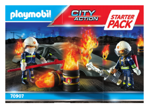 Bedienungsanleitung Playmobil set 70907 Rescue Feuerwehrübung