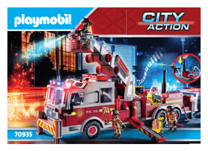 Mode d’emploi Playmobil set 70935 Rescue Camion de pompiers avec échelle
