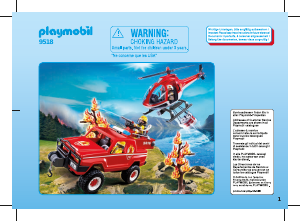 Handleiding Playmobil set 9518 Rescue Brandweer bosbrandeenheid