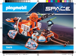 Handleiding Playmobil set 70673 Space Speeder
