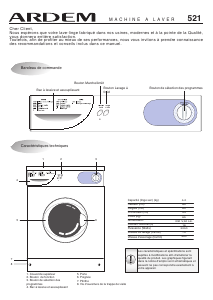 Mode d’emploi Ardem 521 Lave-linge