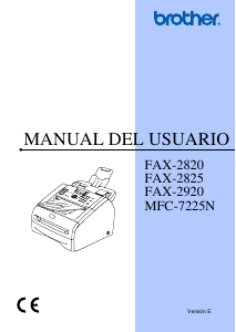 Manual de uso Brother FAX-2820 Máquina de fax