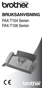 Bruksanvisning Brother FAX-T104 Faxmaskin