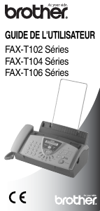 Mode d’emploi Brother FAX-T106 Télécopieur