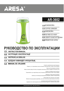 Manual Aresa AR-3602 Râșniță de cafea