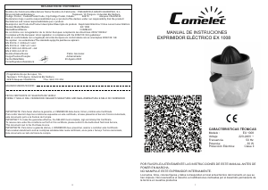 Manual Comelec EX1008 Espremedor de citrinos