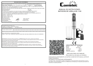Manual Comelec BV1140 Hand Blender