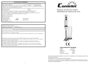 Manual Comelec BV1137 Hand Blender