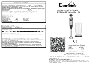 Manual Comelec BV1134 Hand Blender