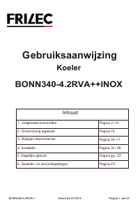 Manual Frilec BONN340-4.1RVA++INOX Refrigerator