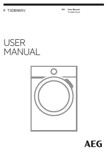 Manual AEG T3DBN65V Dryer