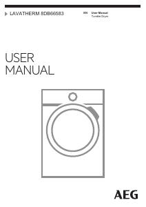 Manual AEG T8DB66583 Dryer
