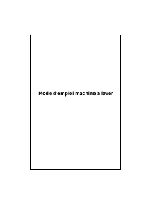 Mode d’emploi Welco WE1006FV6 Lave-linge