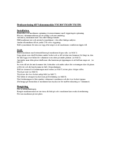 Bruksanvisning VuotoMatic VM 550 Vakuumpackare