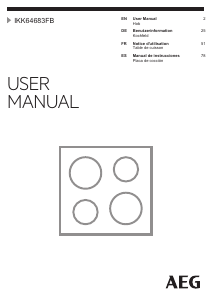 Handleiding AEG IKK64683FB Kookplaat