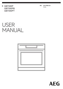 Manual AEG GB7080PT Oven