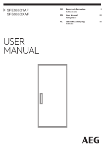 Manual AEG SFE888D1AF Refrigerator