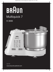Hướng dẫn sử dụng Braun K 3000 Máy trộn đứng