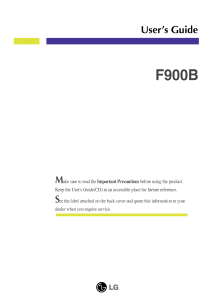 Manual LG F900B Monitor