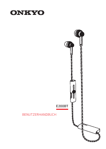 Bedienungsanleitung Onkyo E200BT Kopfhörer