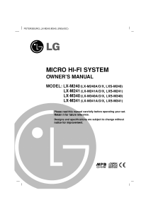 Handleiding LG LX-M240D Stereoset