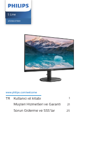 Kullanım kılavuzu Philips 272S9 LED ekran